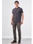 Antrasit Polo Yaka Pamuklu Düz Renk Slim Fit Erkek T-shirt 2