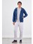 Açık Lacivert Fermuar Kapamalı Kapüşonlu Erkek Regular Fit Sweatshirt 5