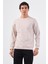 Bej Bisiklet Yaka Regular Fit Erkek Sweatshirt 1