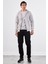 Açık Gri Fermuar Kapamalı Kapüşonlu Erkek Regular Fit Sweatshirt 4