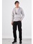 Açık Gri Fermuar Kapamalı Kapüşonlu Erkek Regular Fit Sweatshirt 5