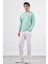 Mint Yeşili Bisiklet Yaka Regular Fit Erkek Sweatshirt 2