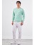 Mint Yeşili Bisiklet Yaka Regular Fit Erkek Sweatshirt 3