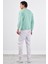 Mint Yeşili Bisiklet Yaka Regular Fit Erkek Sweatshirt 5