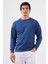 Açık Lacivert Bisiklet Yaka Regular Fit Erkek Sweatshirt 1