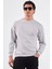 Açık Gri Bisiklet Yaka Regular Fit Erkek Sweatshirt 1