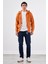 Kiremit Fermuar Kapamalı Kapüşonlu Erkek Regular Fit Sweatshirt 2