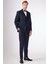 Lacivert Erkek Modern Fit Armürlü Smokin Takım-DU3202414003 1