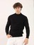 Siyah Erkek Slim Fit Yarım Balıkçı Yaka Triko 3