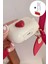 Apple AirPods Pro 1. / 2. Nesil Uyumlu Kılıf Kalp Leopar Taş Kiraz Desenli Fiyok Tutmalı Kılıflar 7