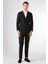 Siyah Çizgili Sivri Yaka Slim Fit Erkek Takım Elbise 6