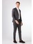 Gri Balıksırtı Slim Fit Erkek Takım Elbise 8