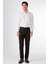 Siyah Kruvaze Sivri Yaka Düz Slim Fit Erkek Takım Elbise 4