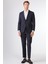 Koyu Lacivert Balıksırtı Slim Fit Erkek Takım Elbise 7