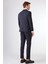 Koyu Lacivert Balıksırtı Slim Fit Erkek Takım Elbise 8