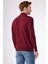 Bordo Yarım Balıkçı %100 Pamuk Düz Renk Slim Fit Erkek Triko 3