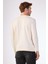 Ekru Bisiklet Yaka %100 Pamuk Düz Renk Slim Fit Erkek Triko 4
