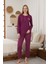Dreamy Uzun Kollu Puantiyeli Düğmeli Yaka Pijama Takımı 5
