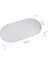 Mark Premium Serisi Banyo - Küvet Içi Kaydırmaz Vantuzlu Yuvarlak Desenli Oval Paspas 66,5 x 36,5 Cm, Koyu Beyaz 3