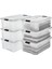 Ohyama, 6'lı Set Istiflenebilir Saklama Kutuları Klik Kilitli - New Top Box Ntb-30 - Plastik, Şeffaf, 6 x 30 L, U 58 x G 39,5 x Y 20,5 cm 1