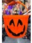 Halloween Işıklı Kulplu Şeker Kovası Bal Kabağı Turuncu 1