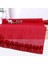 Simli Keten Runner Kırmızı Fırfırlı 45X150 2