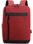 Business Laptop Sırt Çantası Büyük Kapasite Çok Fonksiyonlu USB Su Geçirmez Film Backbag Sıradan Omuz Çantası Erkekler Renk: Kırmızı (Yurt Dışından) 1