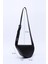 Siyah SHK154 Suni Deri Asimetrik Çıtçıtlı Tek Bölmeli Astarlı Kol ve Omuz Çantası 2