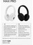 Max Pro Hi- Fi Sound Kablosuz Bluetooth 5. 3 Kulak Üstü Kulaklık | 30 Saat Bekleme Süresi | Gürültü Azaltıcı Mikrofon | Derin Bass – Beyaz 3