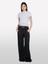 Sisley %100 Liyosel Pile Detaylı Palazzo Pantolon Kadın Siyah Pantolon - 325P4V7PLF06N 4
