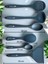 Isıya Dayanıklı Silikon Kevgir Kepçe Spatula Kaşık Maşa Seti (30-28-22-20 Cm) 8 Parça 3