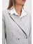 Çizgili Kruvaze Crop Blazer Ceket 4