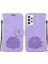 Samsung Galaxy A72 Kabartma Lotus Çiçek Manyetik Kickstand Için Flip Case (Yurt Dışından) 1