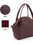 Monogram Baskılı Bordo SHK132 Suni Deri, Fermuarlı Tek Bölmeli, Çıtçıt Detaylı ,askılı El ve Çapraz Omuz Çantası 5