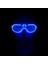 Mavi LED Işıklı Parti Gözlüğü - Neon Glow Şerit Gözlük 3 Modlu 2