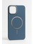 iPhone 14 Premium Slim Carbon Mavi Magsafe Destekli Koruyucu Kılıf 1