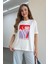 Flowers Baskılı Yazılı Tshirt 2