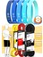 8li Giga Set 5+15+25 kg + 5li Pilates Direnç Bandı Barfiks Lastiği Loop Band Mavi Ton 1