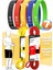7li Mega Set 5+15 kg + 5li Pilates Direnç Bandı Barfiks Lastiği Loop Band Mix Ton 1