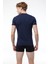 Erkek Lacivert Yuvarlak Yaka Kısa Kollu Modal T-shirt Body 030 2