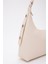 Krem SHK82 Baget Model Tek Bölmeli Kadın Suni Deri Kol ve Omuz Çantası 5