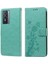 Vıvo Y76 5G/Y76S Deri Çiçek Flip Kart Yuvaları Için Flip Case (Yurt Dışından) 4