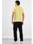 Sarı Bisiklet Yaka Pamuklu Düz Renk Slim Fit Erkek T-shirt 4