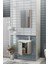 Minila 45 cm Banyo Dolabı,Seramik Lavabolu, Aynalı,Lavabo Dahil,Mdf,Latte 3