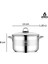 Ambos Saphire Paslanmaz Çelik 14 cm Çelik Kapaklı Derin Tencere 6