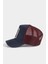 Different Wrong Logolu Lacivert-Bordo Trucker Şapka 4