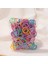 100PCS 2cm Renkli Lastik Bant Saça Zarar Vermez Küçük Başparmak Yüzüğü Yüksek Elastik Iplik Yürümeye Başlayan Çocuk Bebek Scrunchies Set Renk: JIT0013-3 (Yurt Dışından) 1