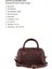 Monogram Baskılı Bordo SHK184 Suni Deri ,fermuarlı Tek Bölmeli ,askılı El, Kol ve Omuz Çantası 3