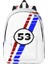 Herbie Numarası 53 Pocket Öğrencisi Iş Yarış Arabası Meraklıları ile Moda Sırt Çantası Stripe Daypack Erkekler Kadın Dizüstü Omuz Çantası Renk: 3/boyut: Çocuklar Için (Yurt Dışından) 1
