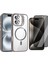 Apple iPhone 16 Plus Kılıf Standlı ve Kamera Lens Hediyeli M-Safe Şarj Özellikli Zore Etro Kapak + Hayalet Ekran Koruyucu 1